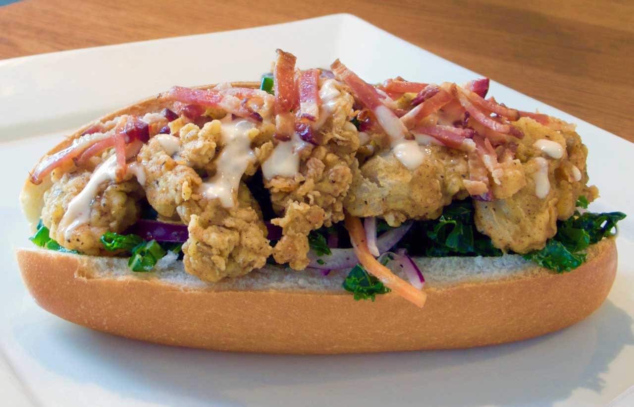 DD-06.26.16-Deathwish—1 Fried Oyster Po Boy from Carolyn's Kitchen at the Mill House Inn, East Hampton NY