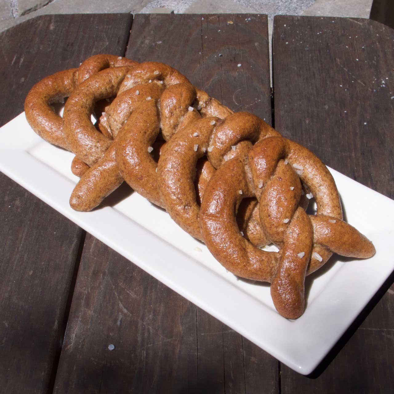 DD-06.26.16-Deathwish—12 amber waves whole wheat pretzels from Carolyn's Kitchen at the Mill House Inn, East Hampton NY