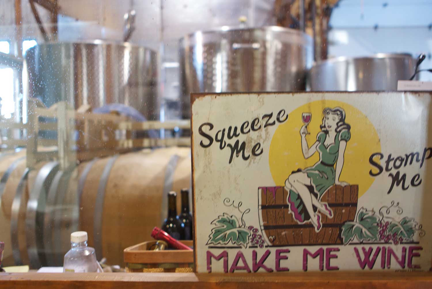 North Fork Jamesport Winery 'Squeeze Me, Stomp Me, Make me Wine'