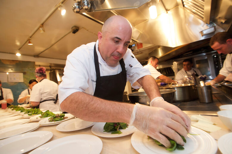 Image of Chef Michael Rozzi at Work