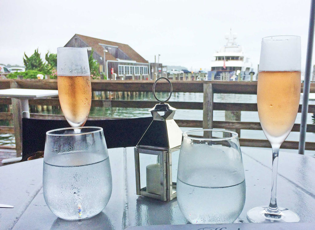 Image of drinks in a table in sag harbor