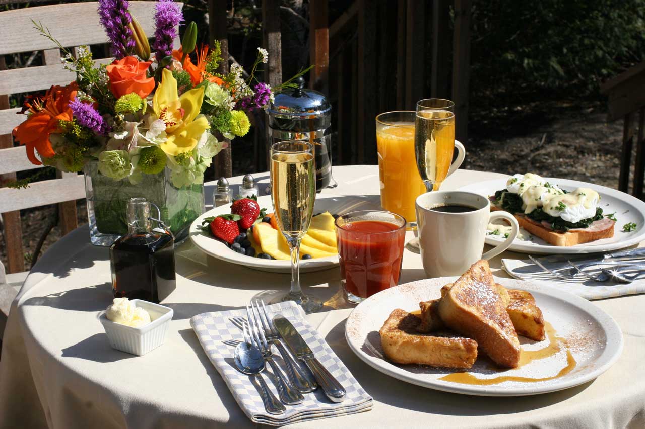 Image of Sylvia’s French Toast Served on Suite 40’s Private Deck