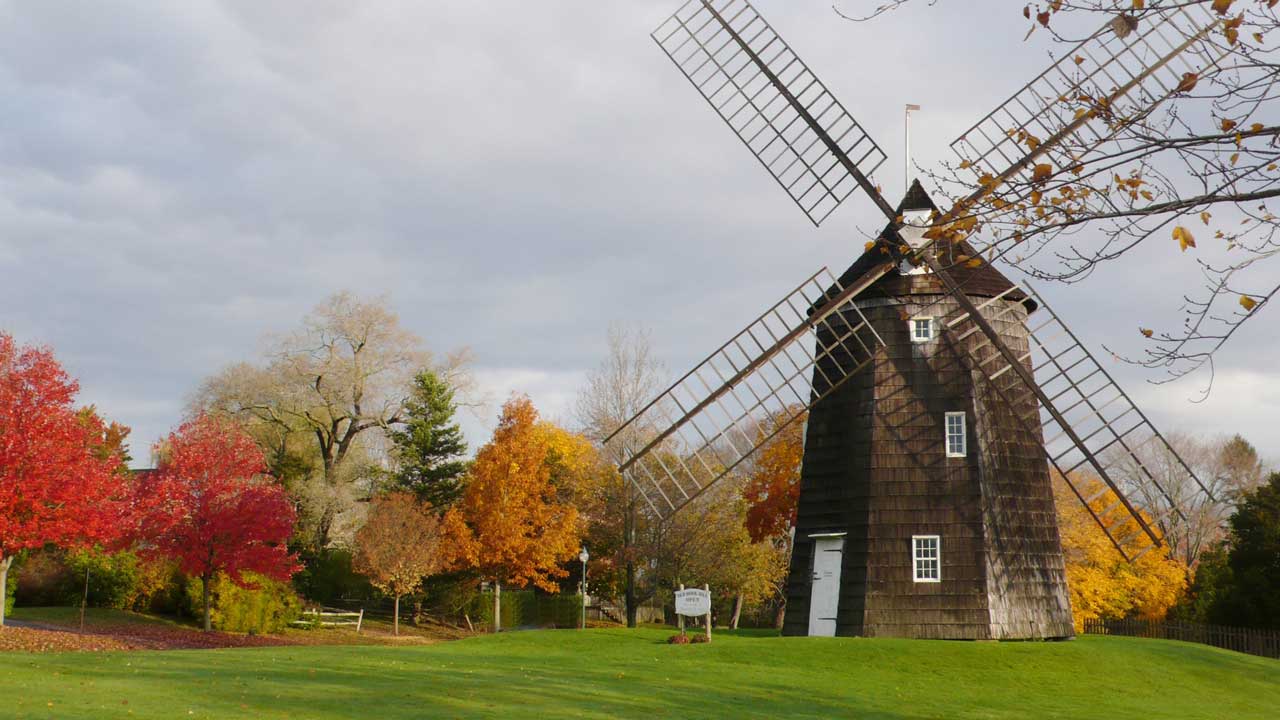 Image of Old Hook Mill Autumn, East Hampton NY