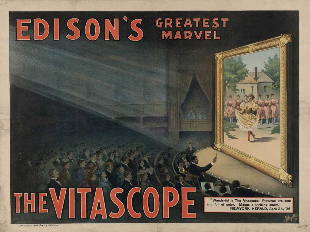 ‘Edison’s Greatest Marvel’ Vitascope Ad NY Herald 1896 Image of ‘Edison’s Greatest Marvel’ Vitascope Ad NY Herald 1896
