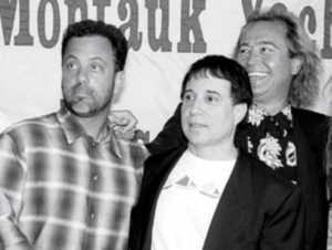 Billy Joel, Paul Simon and Mick Jones at Back to the Ranch Concert 1990 Courtesy of Hamptons Magazine