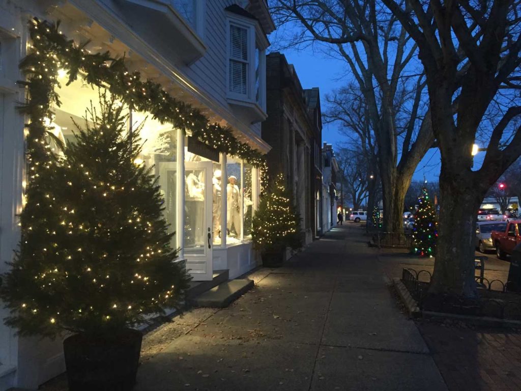East Hampton Main Street Christmas Lights