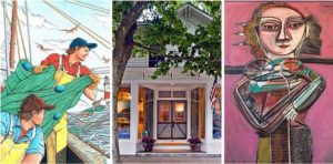 Arthur T. Kalaher Fine Art - Joe Chierco - Montauk Fishermen & Nathum Tschocbosov - La Femme Rose