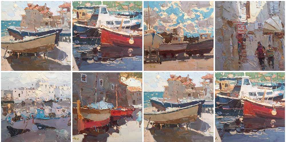 Paintings by Daniil Volkov Courtesy of Grenning Gallery Sag Harbor NY