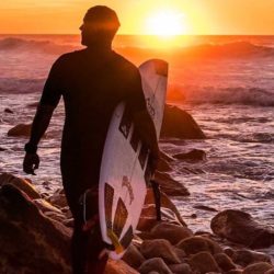 Ditch Plains Surfer at Sunset, Courtesy of Guest of a Gues