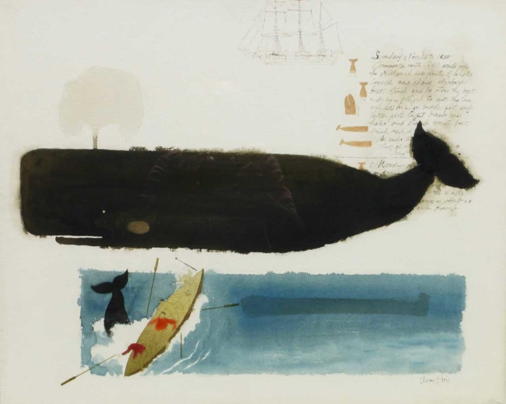 Claus Hoie Whale Print at the East Hampton Town Marine Museum