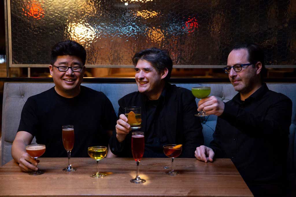 From left, Don Lee, Dave Arnold and Greg Boehm of Existing Conditions. Credit Caitlin Ochs for The New York Times