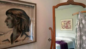 Pollock-Krasner House Detail with Portrait of Lee Krasner
