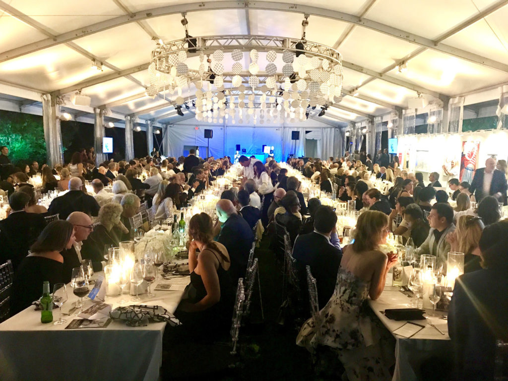 Dinner in the Tent at the 2017 Guild Hall Gala, Photograph by Joe Brondo