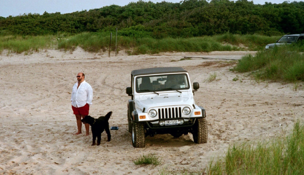 Gary and Corry and the Jeep at Little Albert’s Landing Beach