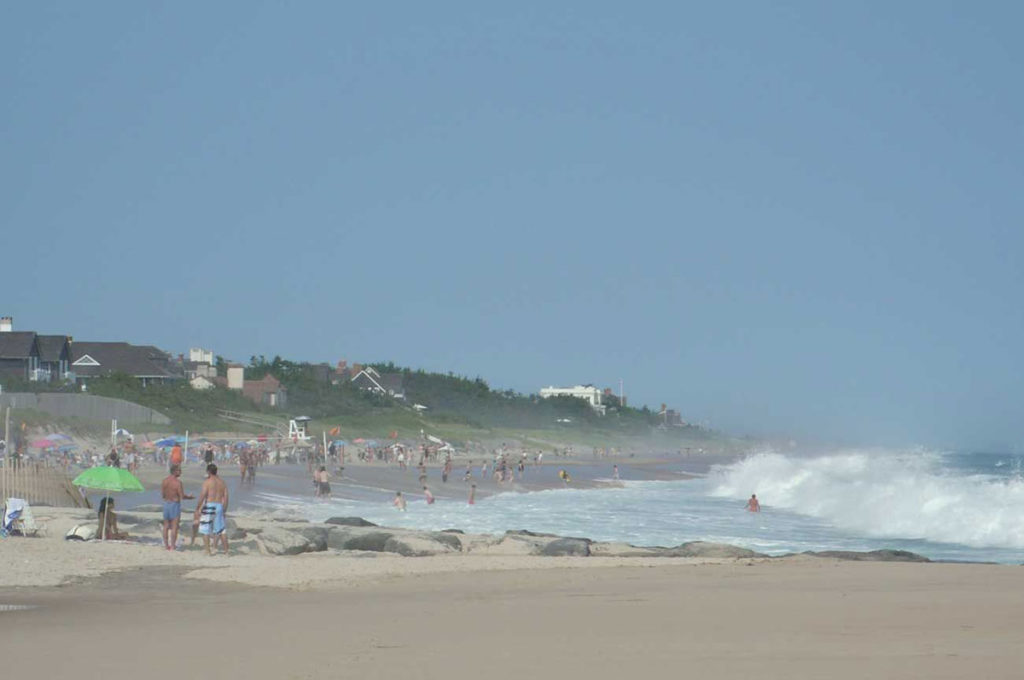 Swimmers in the Summer Surf at Georgica Beach, East Hampton