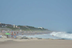 Swimmers in the Summer Surf at Georgica Beach, East Hampton