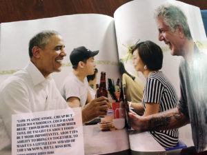 Tony Bourdain with Barack Obama