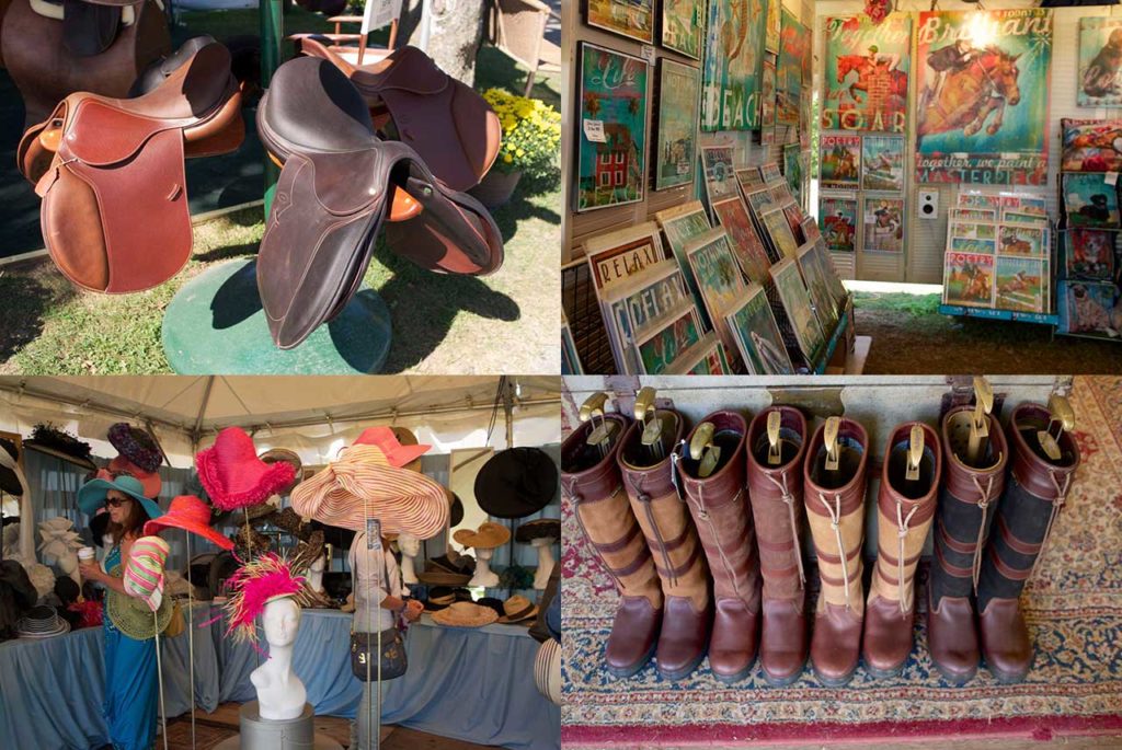Images from the Hampton Classic Horse Show Vendors: Saddles, Boots, Hats, Vintage Art