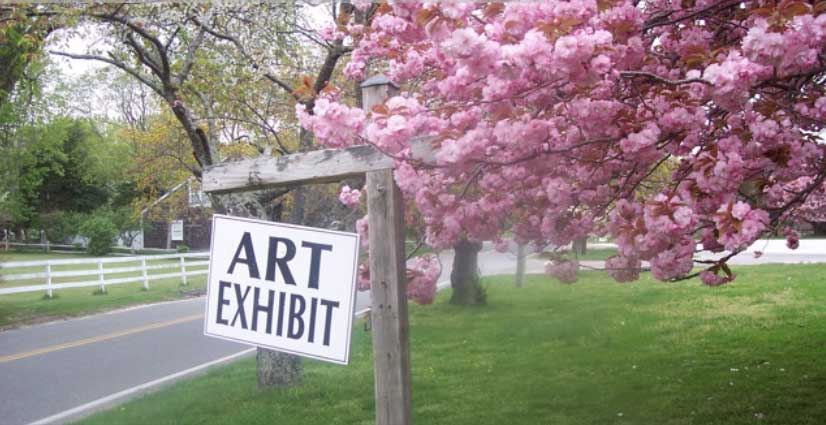 Cherry Tree Blooming outside the Ashawagh Hall Art Exhibit