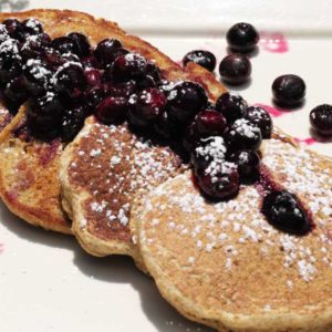 Blueberry Pancakes for Dessert!