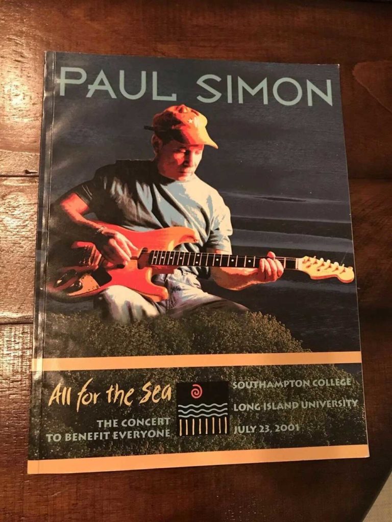 All For The Sea Program - Paul Simon Concert 2001