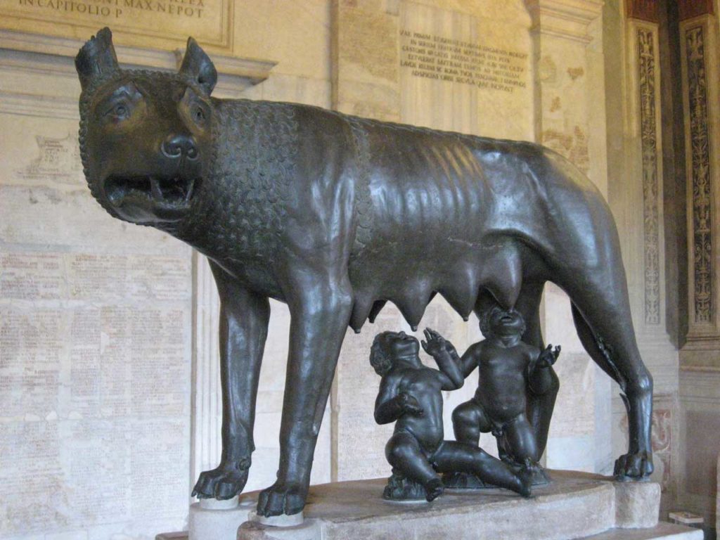 Romulus and Remus with Lupa