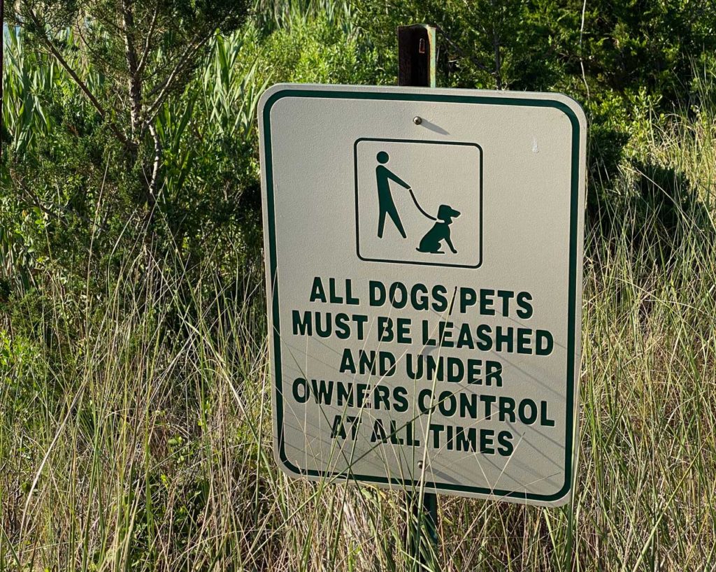 Dog Sign in Northwest Harbor Park
